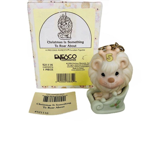 Precious Moments Christmas Train Ornament Lion Age 5 Is Something To Roar About - Picture 1 of 9